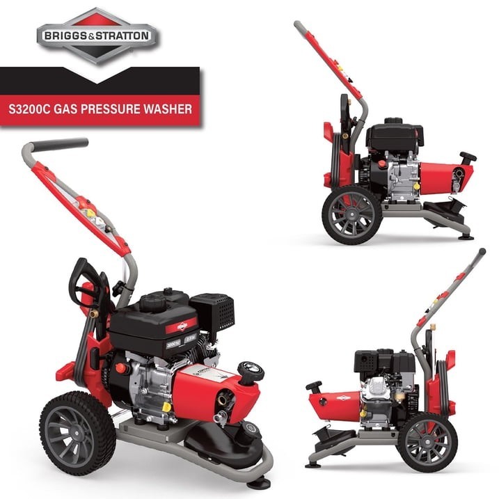 3200 PSI 2.5 GPM Gas Pressure Washer CR950 Engine Power Washer Cleaning Spray