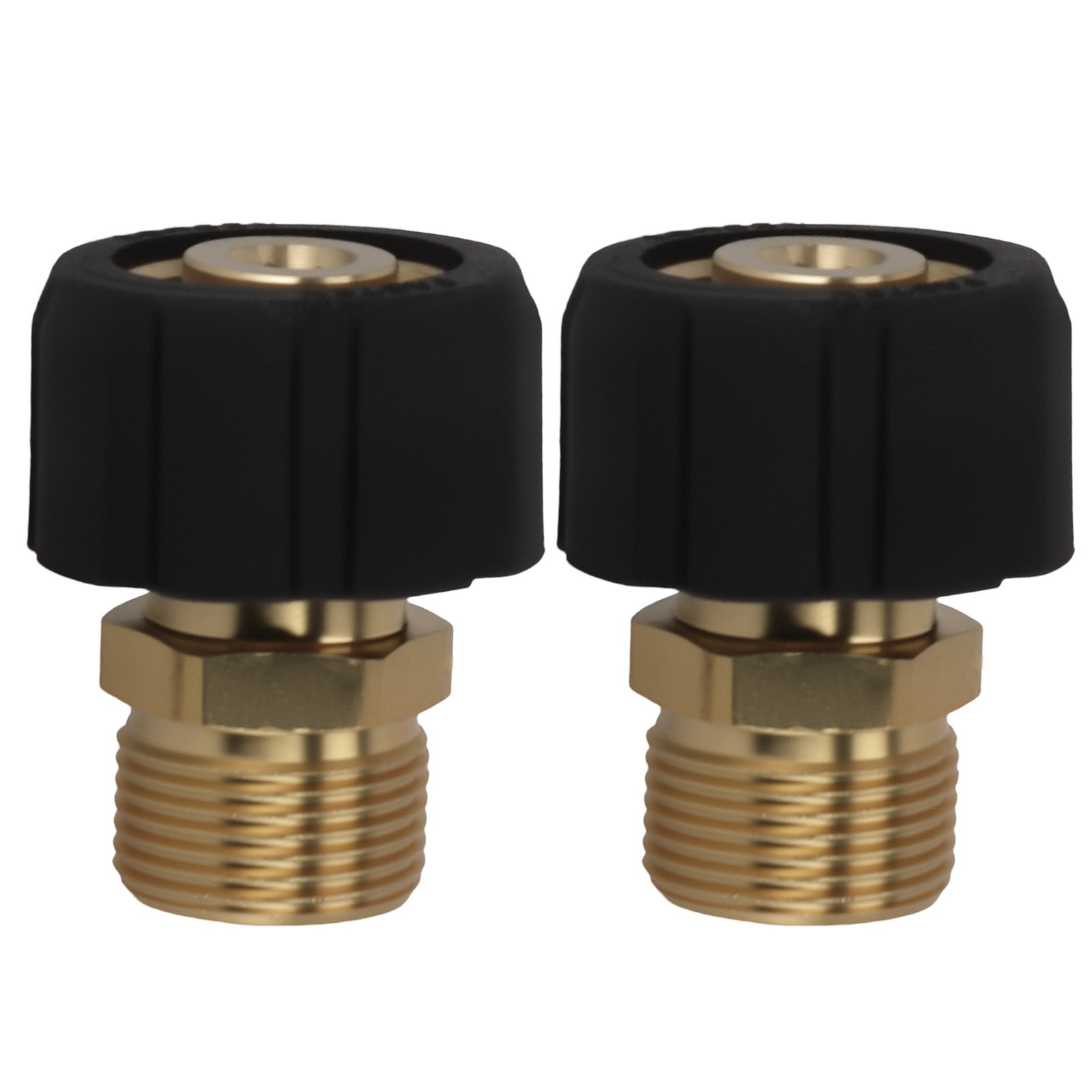 2PCS Pressure Washer Adapter M22 15mm Female to 14mm Male Brass Coupler 5000 PSI