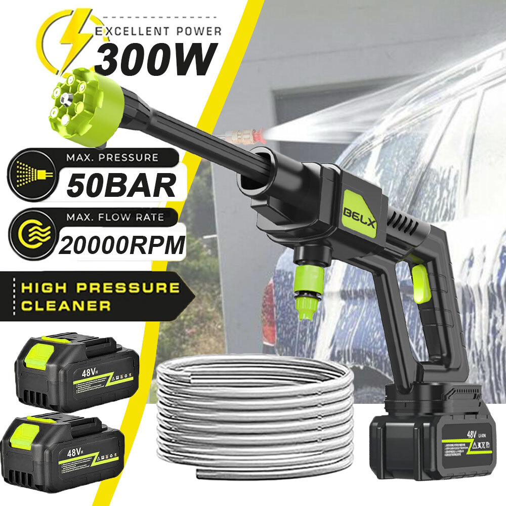 725 PSI Cordless Electric Pressure Washer Gun w/16.4-ft High-pressure Hose