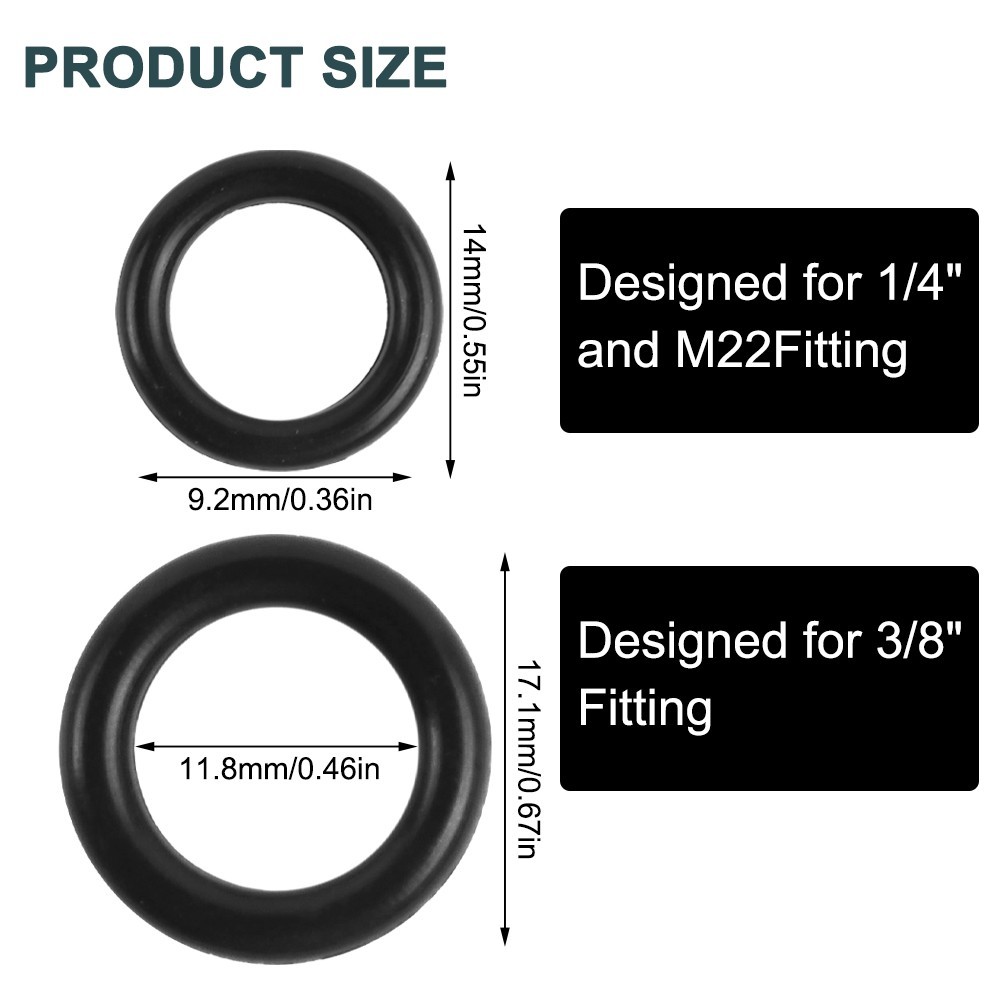 1/4 M22 + 3/8 O-Rings For Pressure Washer Hose Quick Disconnect High Quality