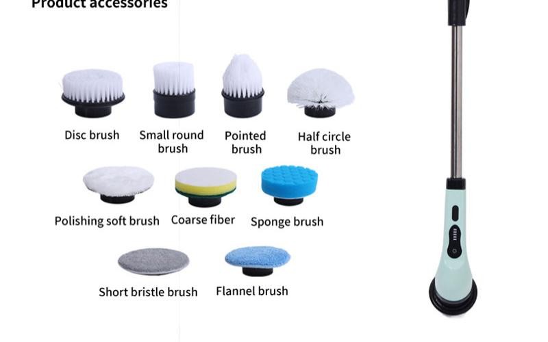 Electric Cleaning Brush 2-gear Electric Rotary Floor Scrubber Wireless Cordless