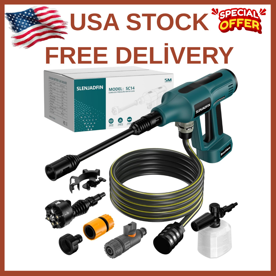 Cordless Pressure Washer for Makita 18V Battery 700 PSI Portable Handheld Power