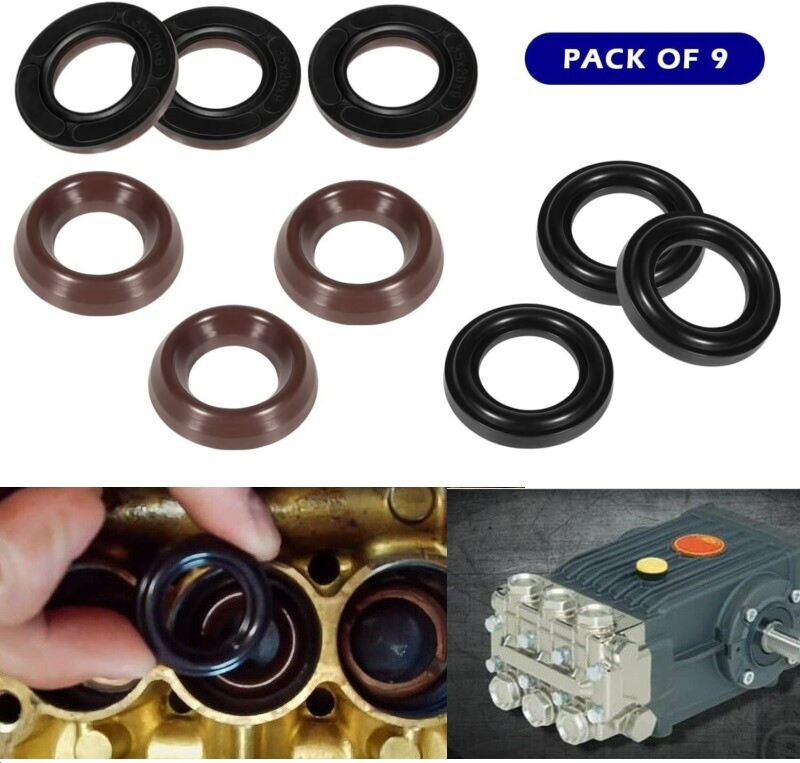 9PCS General Pump Replacement Seal Packing Kit K69 for Interpump TS2021 & TS1511