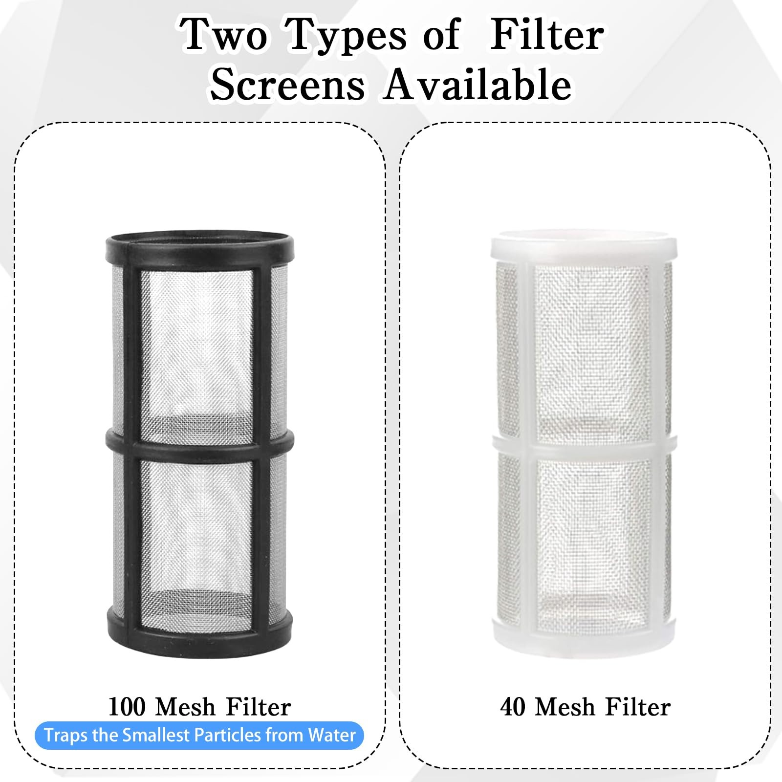 4 Pcs Washing Machine Water Filter with 40 Mesh 100 Mesh Screen Garden Hose P…