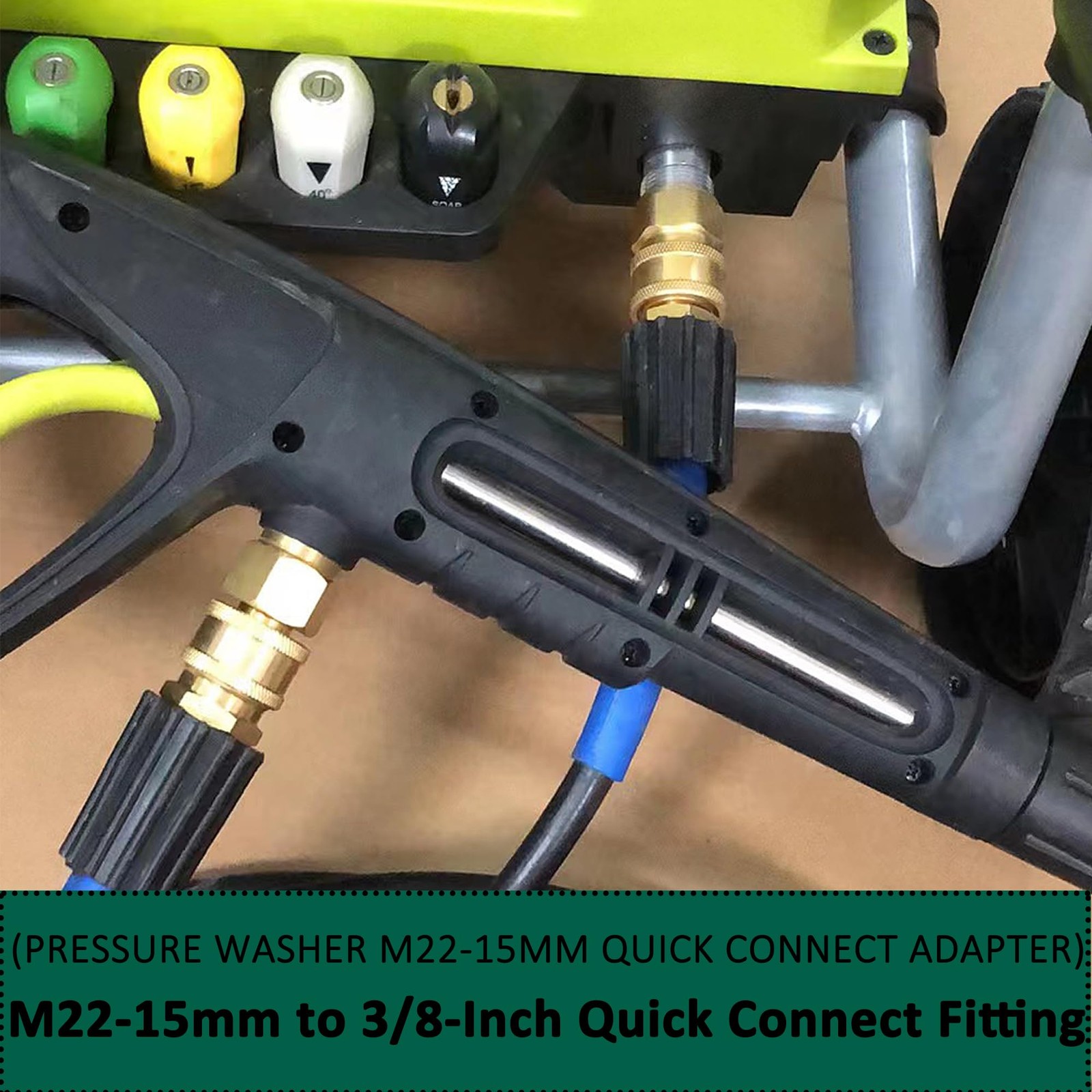 Pressure Washer M22 Quick Connect Kit for Sun Joe SPX3000, M22-15mm Threaded …