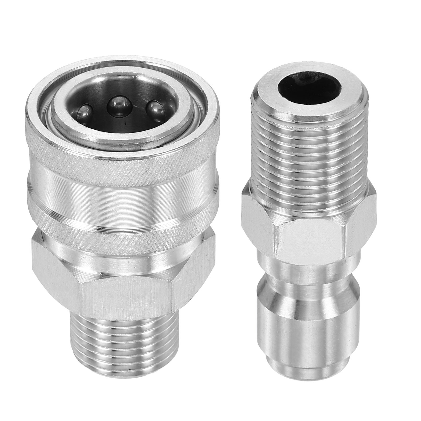 Pressure Washer Adapter, G3/8″ Male Quick Plug Stainless Steel Fittings Kit