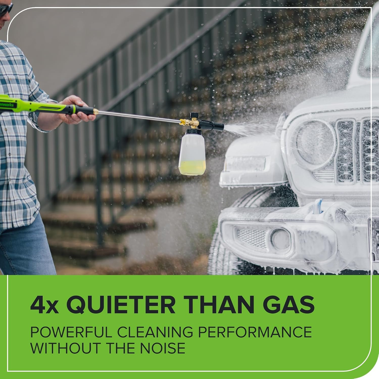 Greenworks 3000 PSI (2.0 GPM Max) Brushless Electric Pressure Washer (15°, 25°,