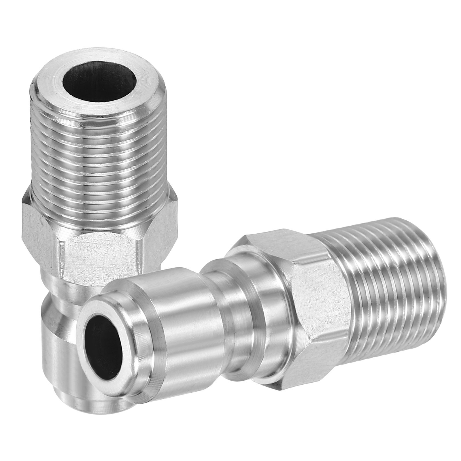 2Pcs Pressure Washer Adapter, 3/8″ Male Quick Plug to G3/8″ Male Fittings Flat