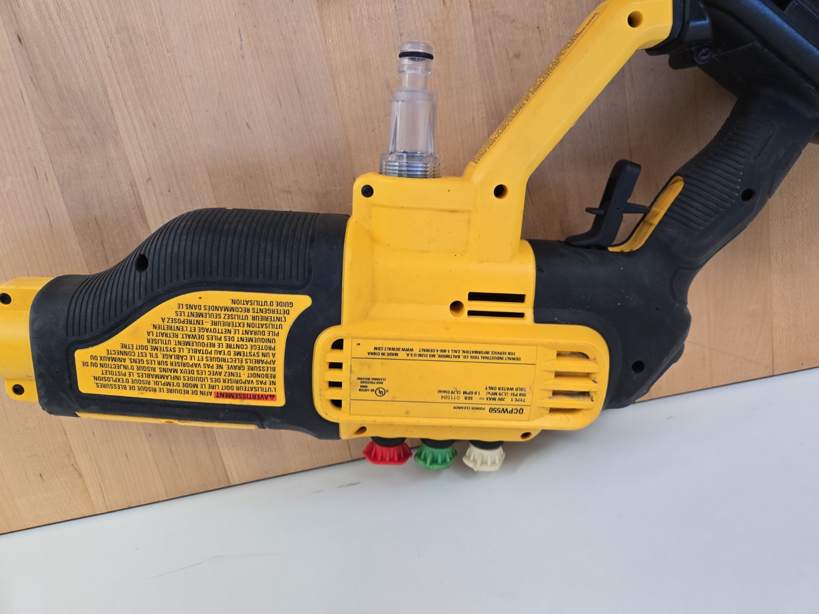 Dewalt DCPW550 Power Cleaner With Hose TOOL ONLY