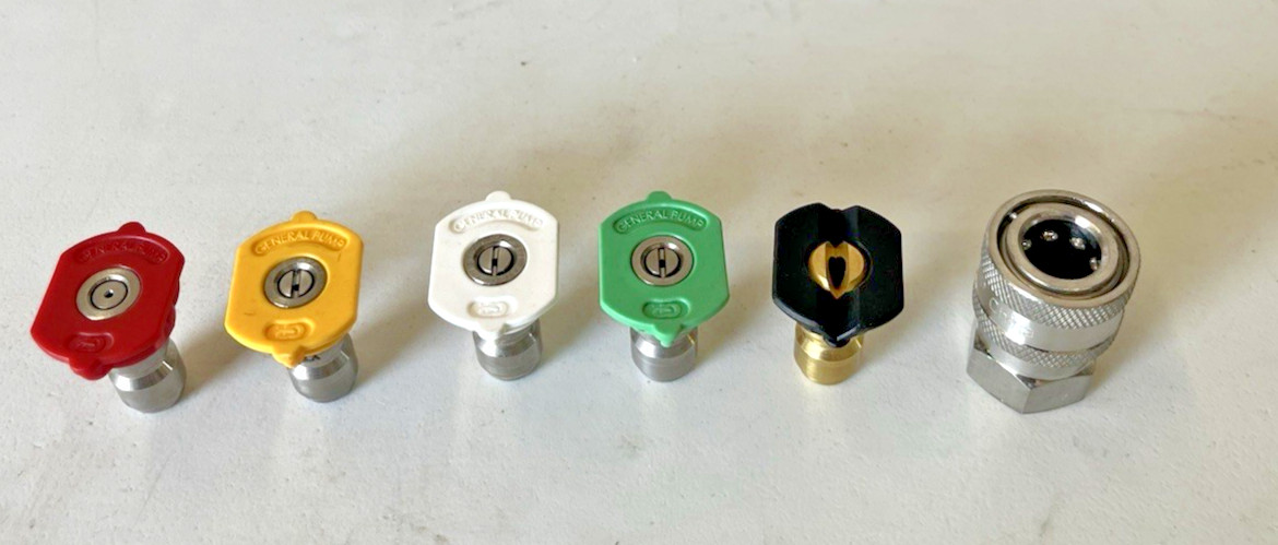 Pressure Washer GP #5.5 Nozzles w/ Soap Nozzle & 1/4” Stainless Steel QC Socket