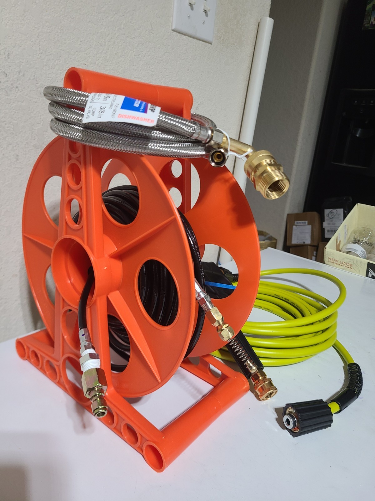 Already Assembled – Sewer Jetter Kit for Pressure Washer 50ft 1/8In. Easy in/out