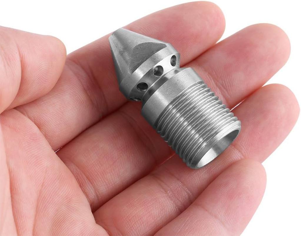 Sewer Cleaning Nozzle Stainless Steel SS304 Drain for Pressure Washer Sewer J…