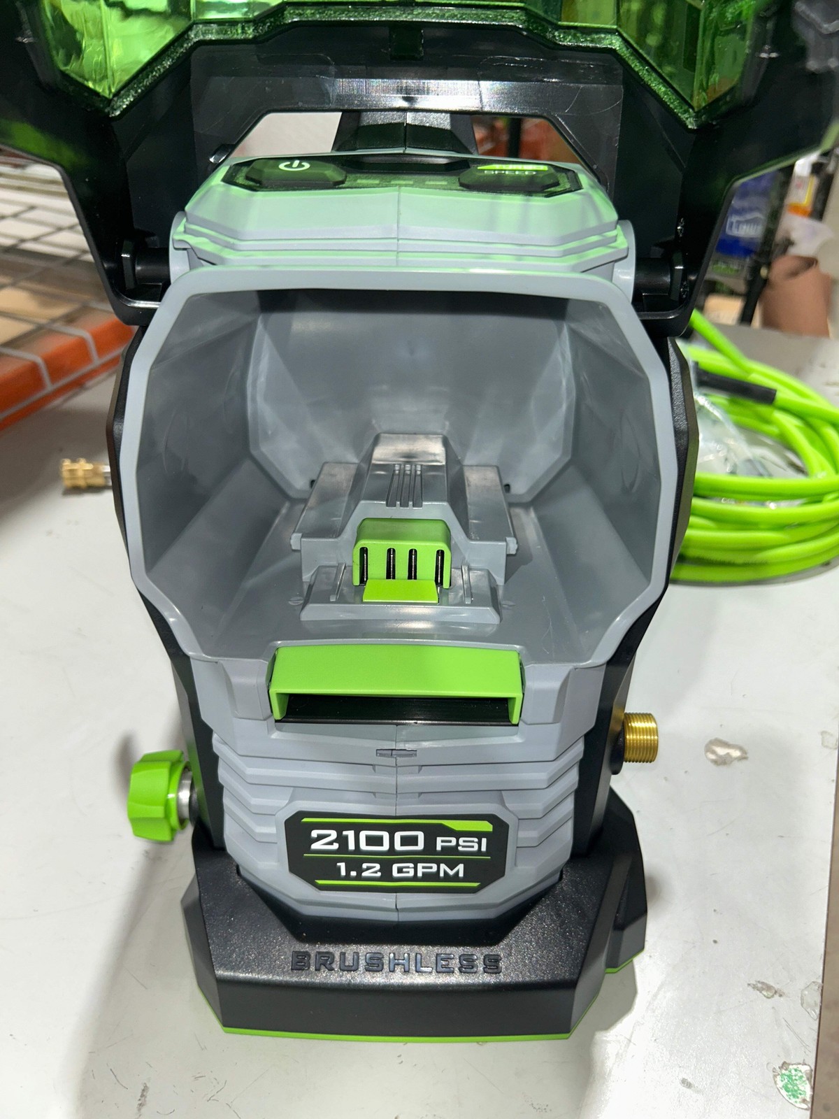 EGO POWER+ Compact 2100-PSI 1.2-GPM Cold Water Battery Pressure washer with 4 Sp