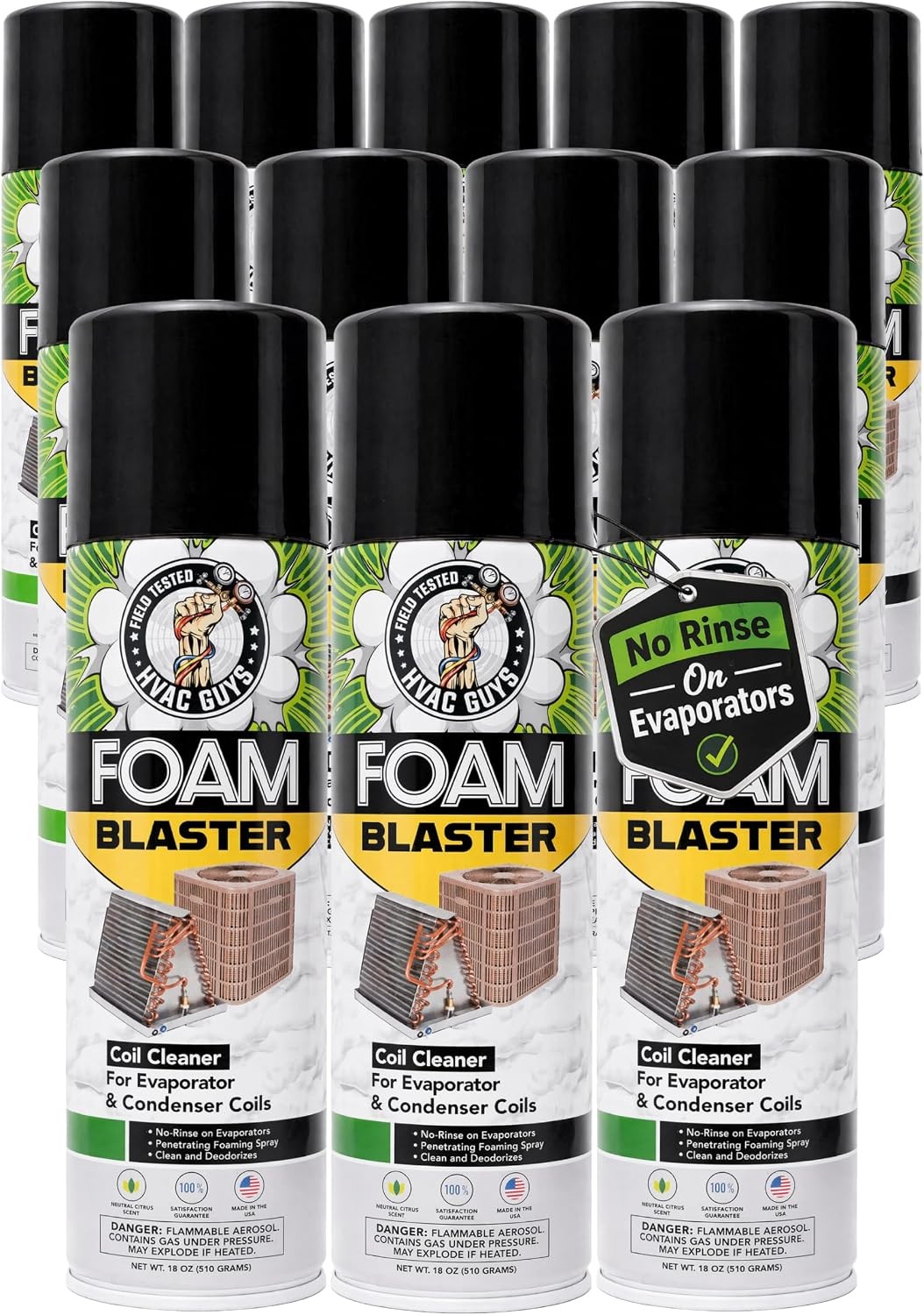 Leak Saver Foam Blaster AC Coil Cleaner Foam Spray | HVAC Coil Cleaner for AC Un