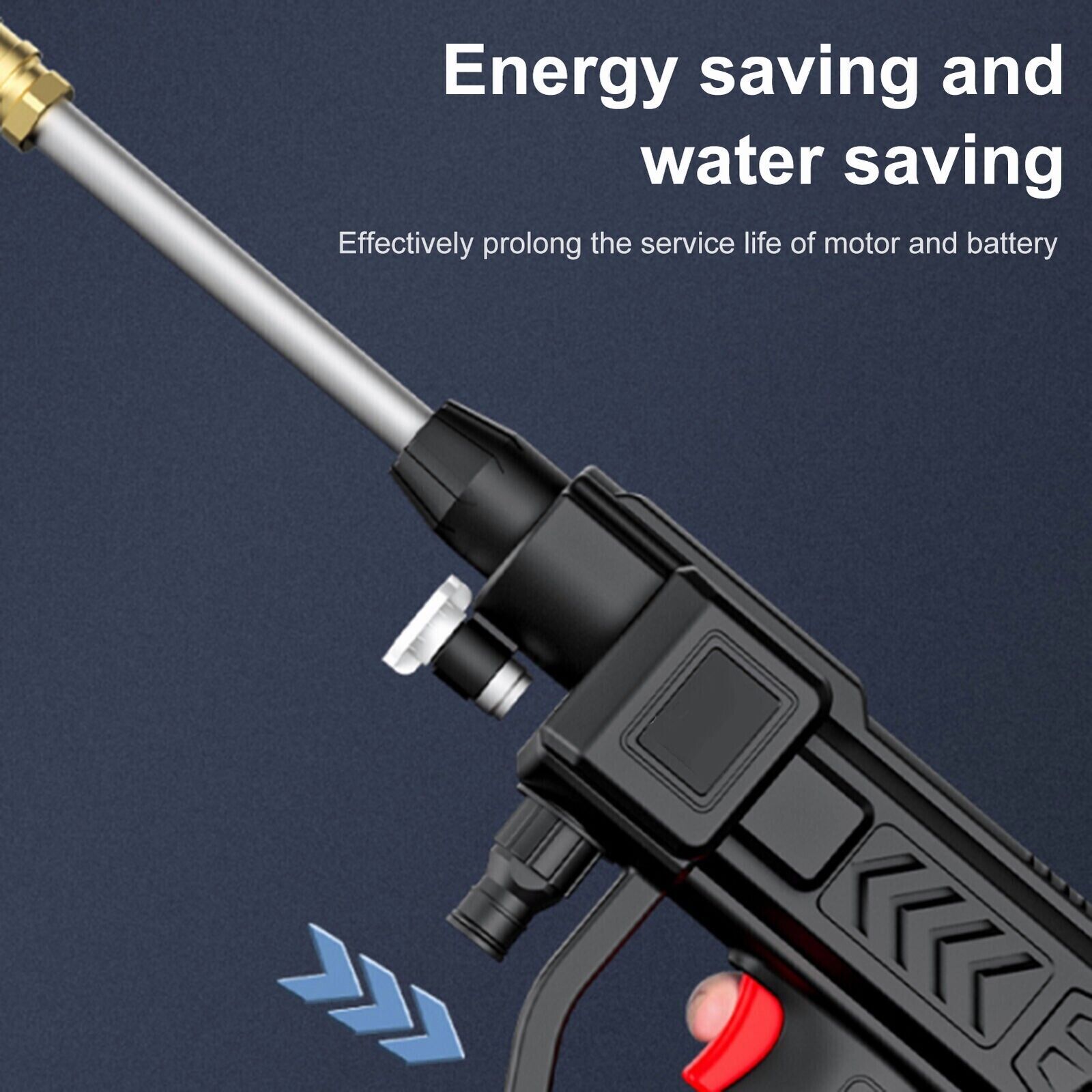 Portable Cordless Electric High Pressure Water Spray Car Gun Washer Cleaner Yard