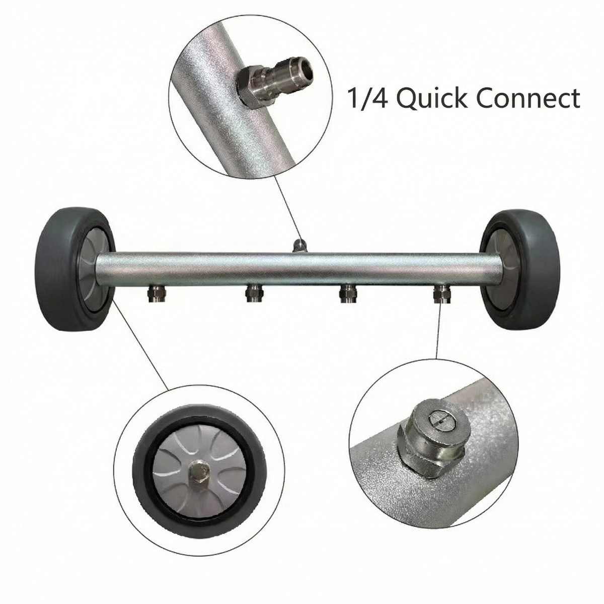 16″ Pressure Power Washer Undercarriage Under Car Cleaner 4000PSI with 5 Nozzles