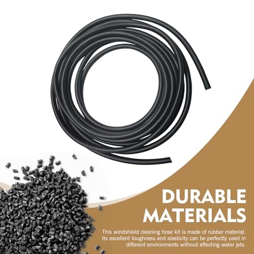 30 PCS Car Windshield Washer Hose Kit, 13Ft Flexible Rubber Hose, Washer Fluid