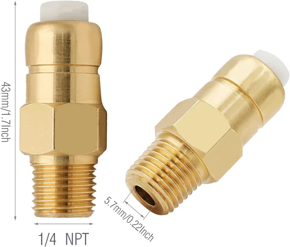 2 Pieces Thermal Release Valve for Pressure Washer Pump, 1/4 Inch NPT Thermal Re