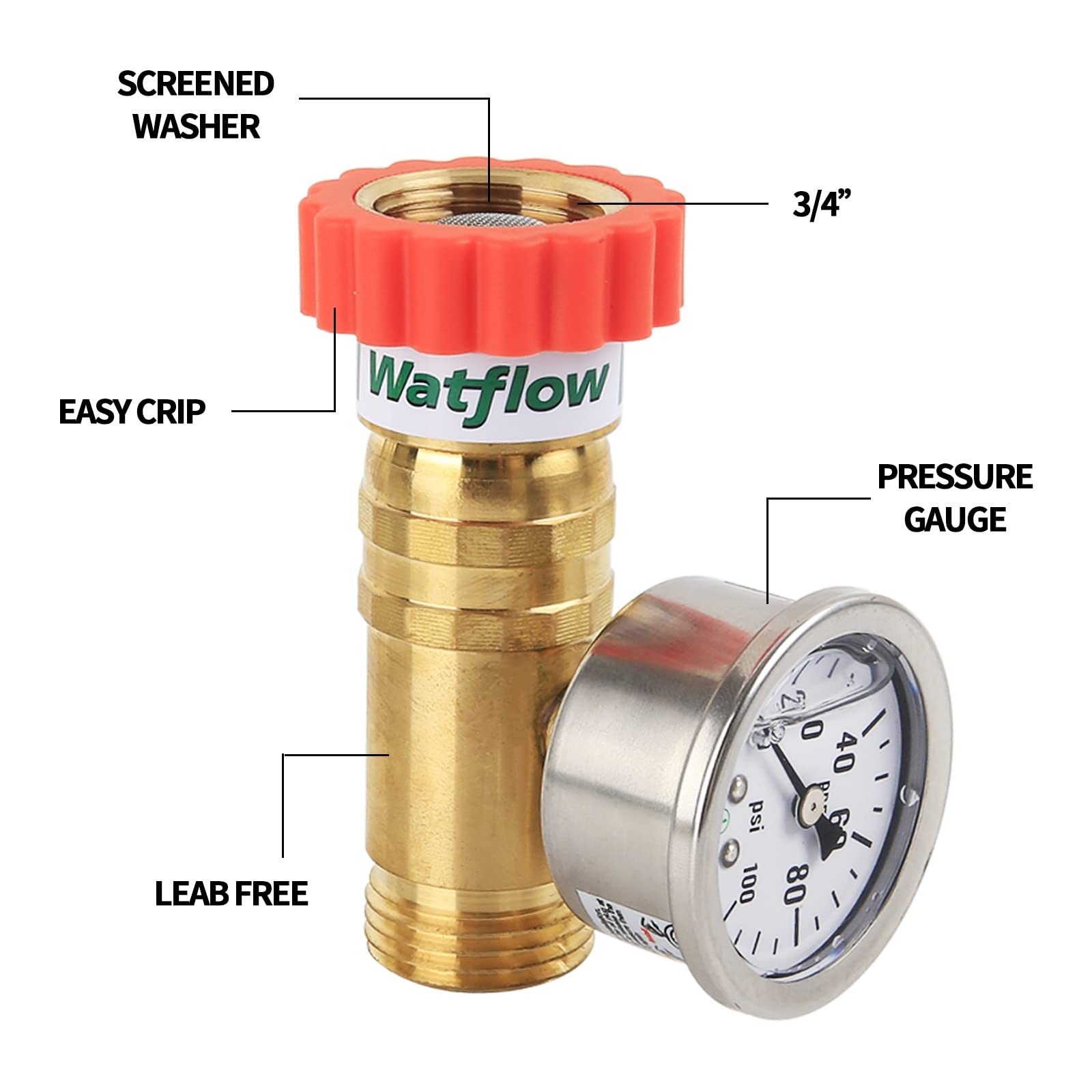 Lead-Brass, Water Pressure Regulator, Garden Hose Pressure Regulator, Pressur…