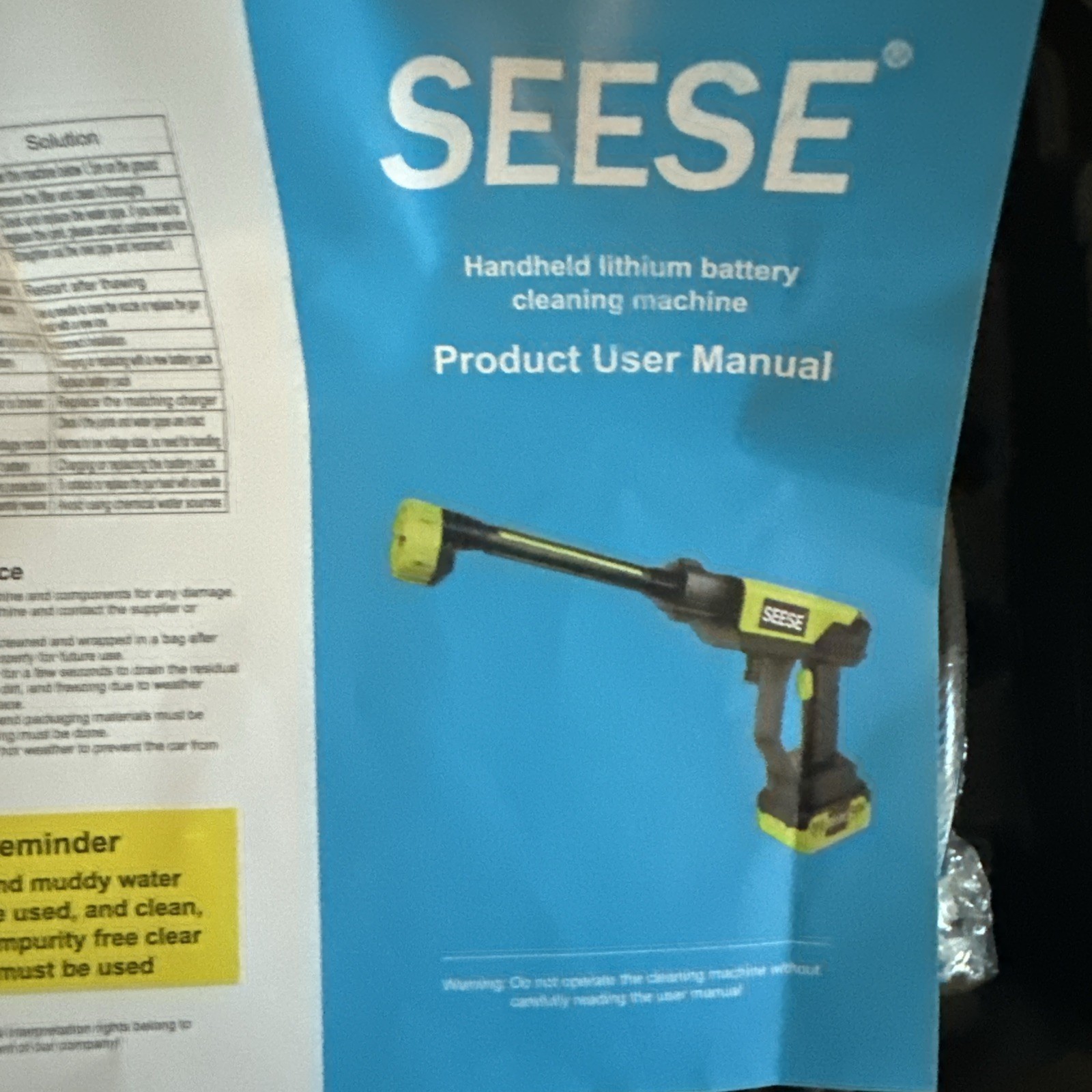 seese cordless pressure washer