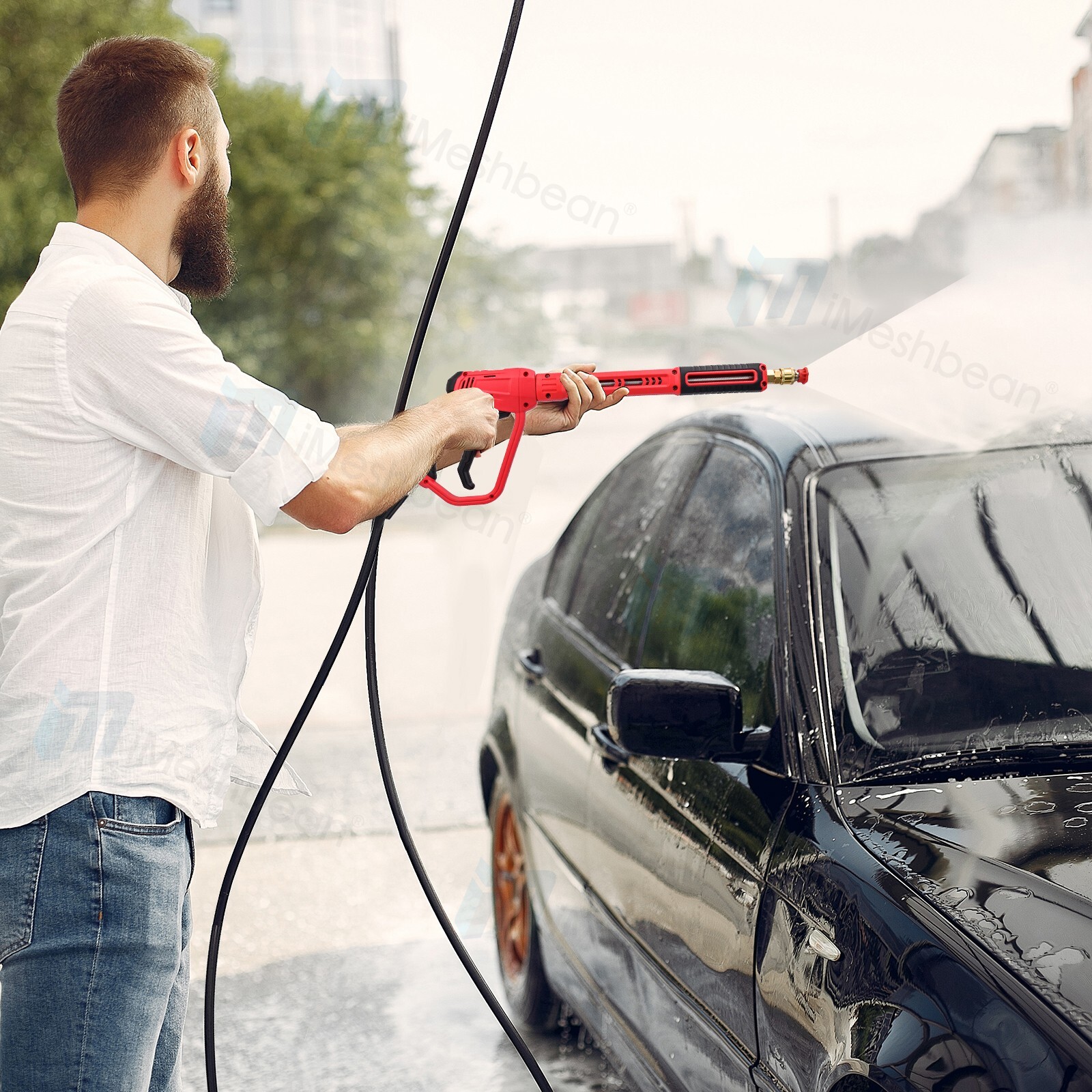 High Pressure 4350PSI Car Power Washer Gun Spray Wand Lance 5 Nozzles 3 Length