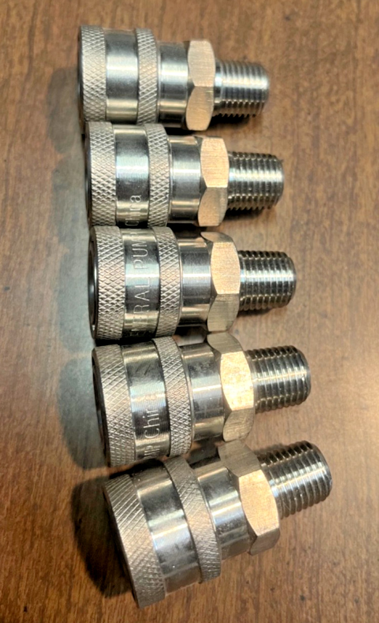 1/4″ Stainless Steel Pressure Washer Quick Connect Socket (5 Pack) MNPT