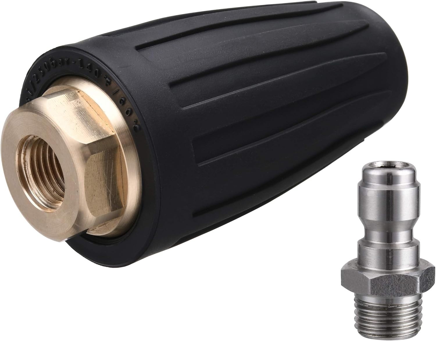 Powerful Pressure Washer Nozzle with Rotating Action and Quick Connect Fitting