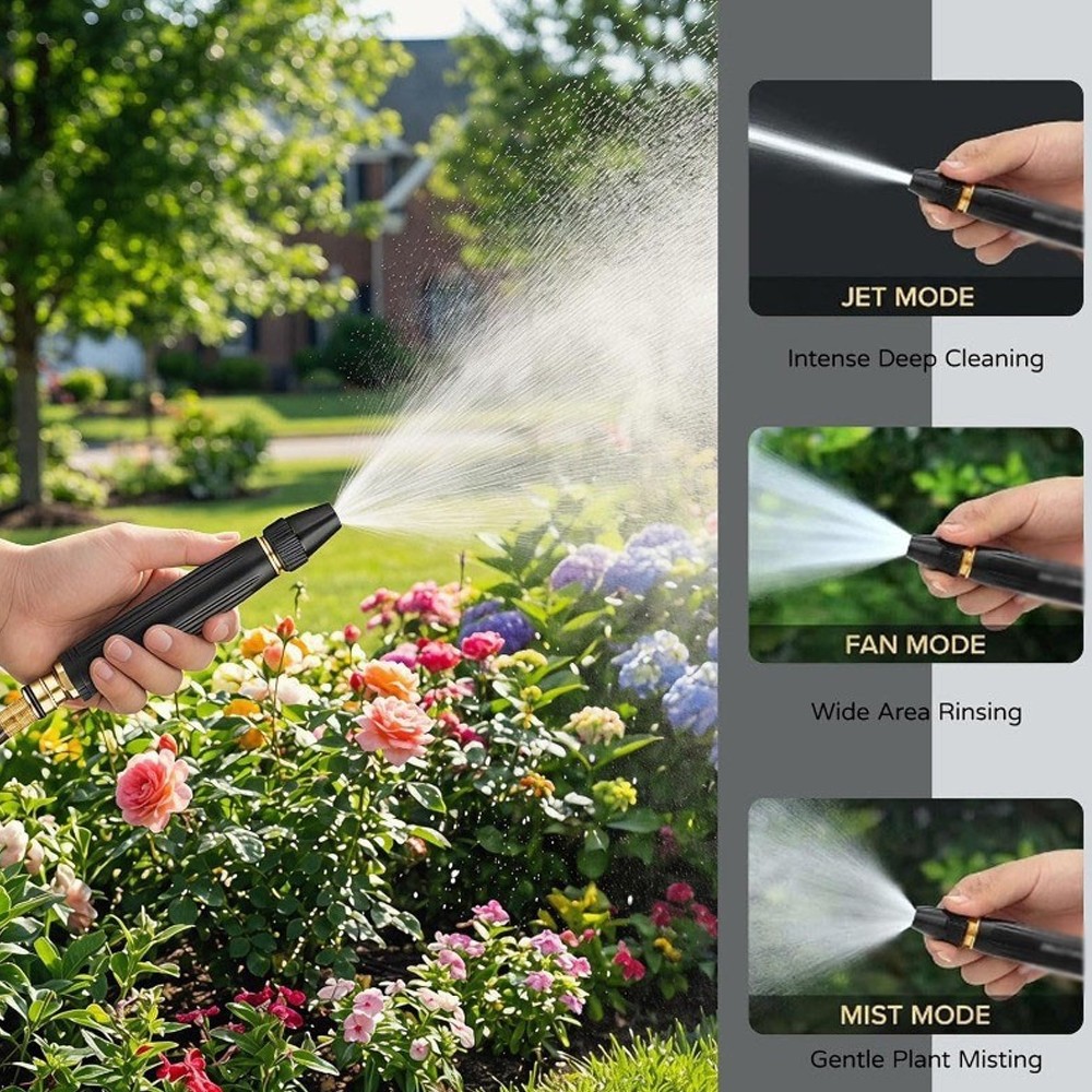 High Pressure Car Wash Water Gun Spray Nozzle Auto Portable Washer Adjustable🔥