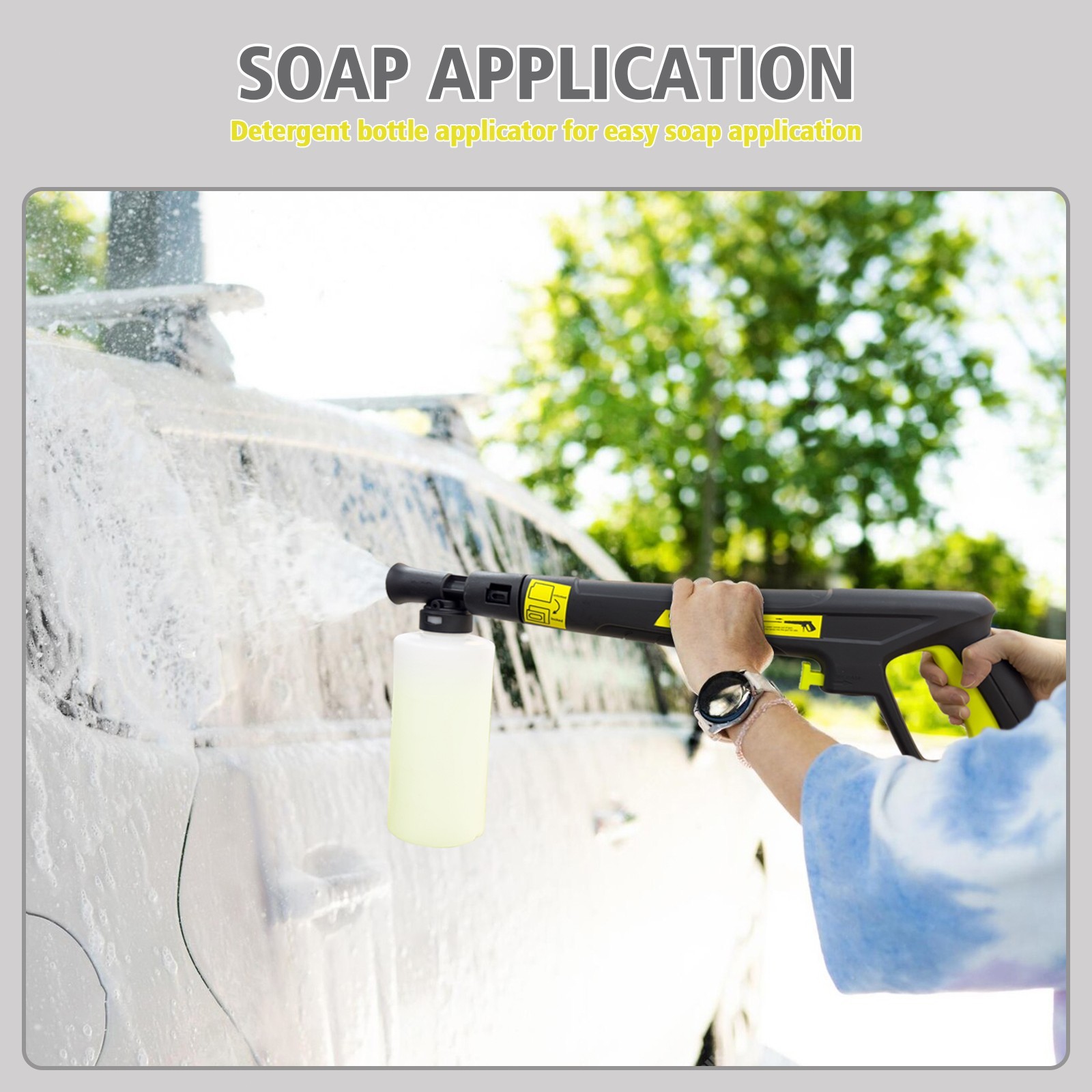 Pressure Washer 4200PSI 2.5GPM, Foam Cannon, Stainless Steel Lance, for Car