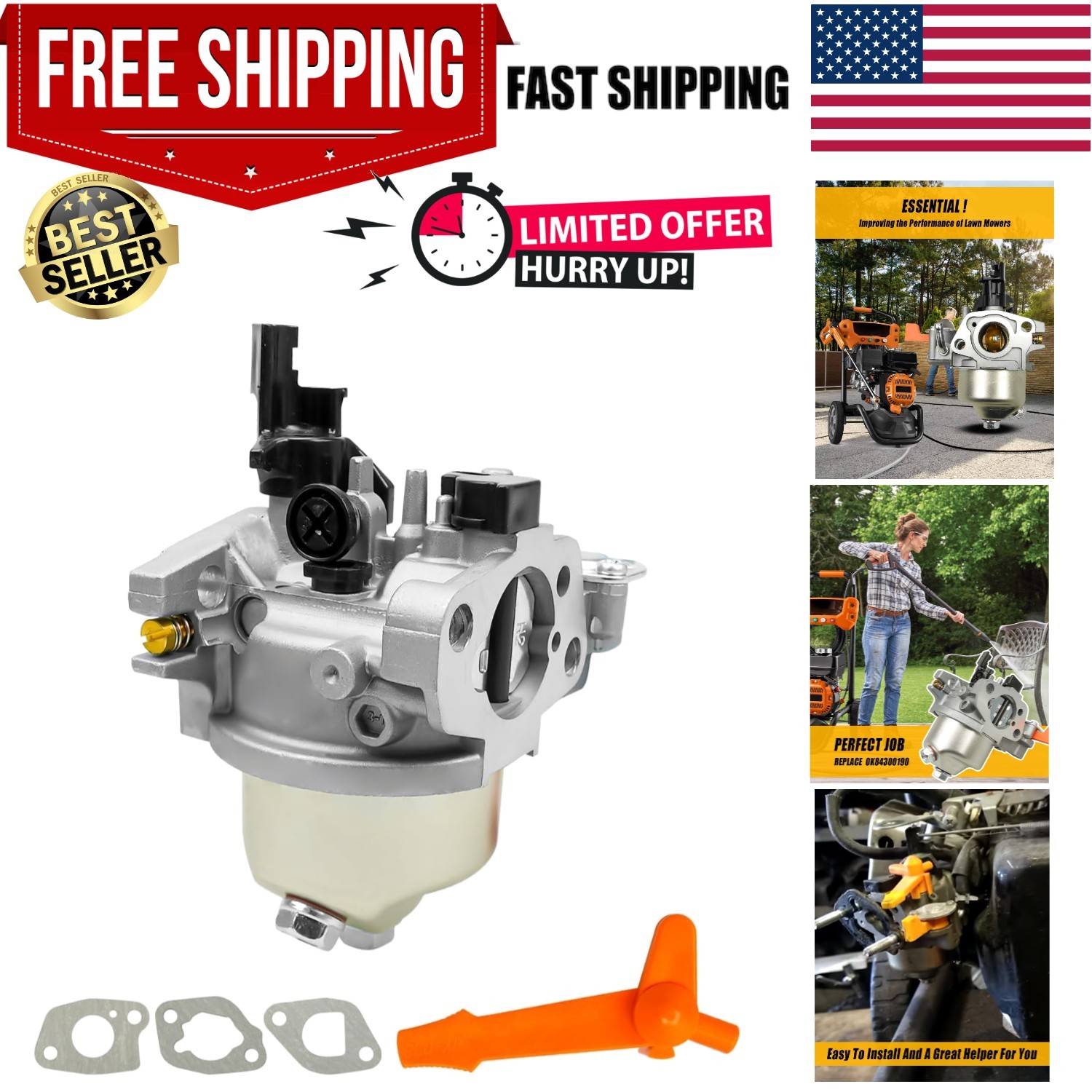Reliable Replacement Carburetor for 0J88870123 Pressure Washers – Easy Install