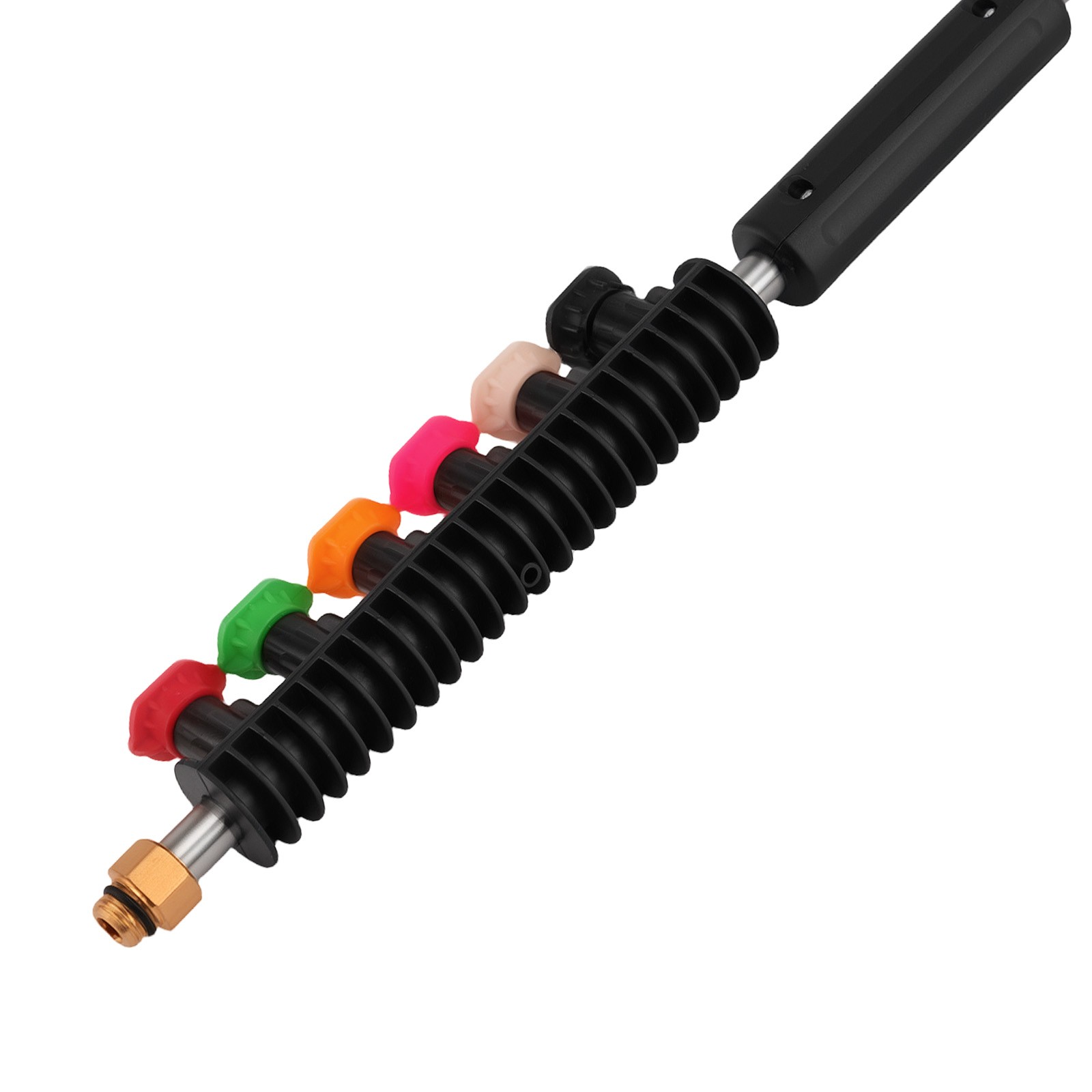 High Pressure Washer Extension 4000PSI 6 Nozzle Tips 30° 90° Curved Rod Set