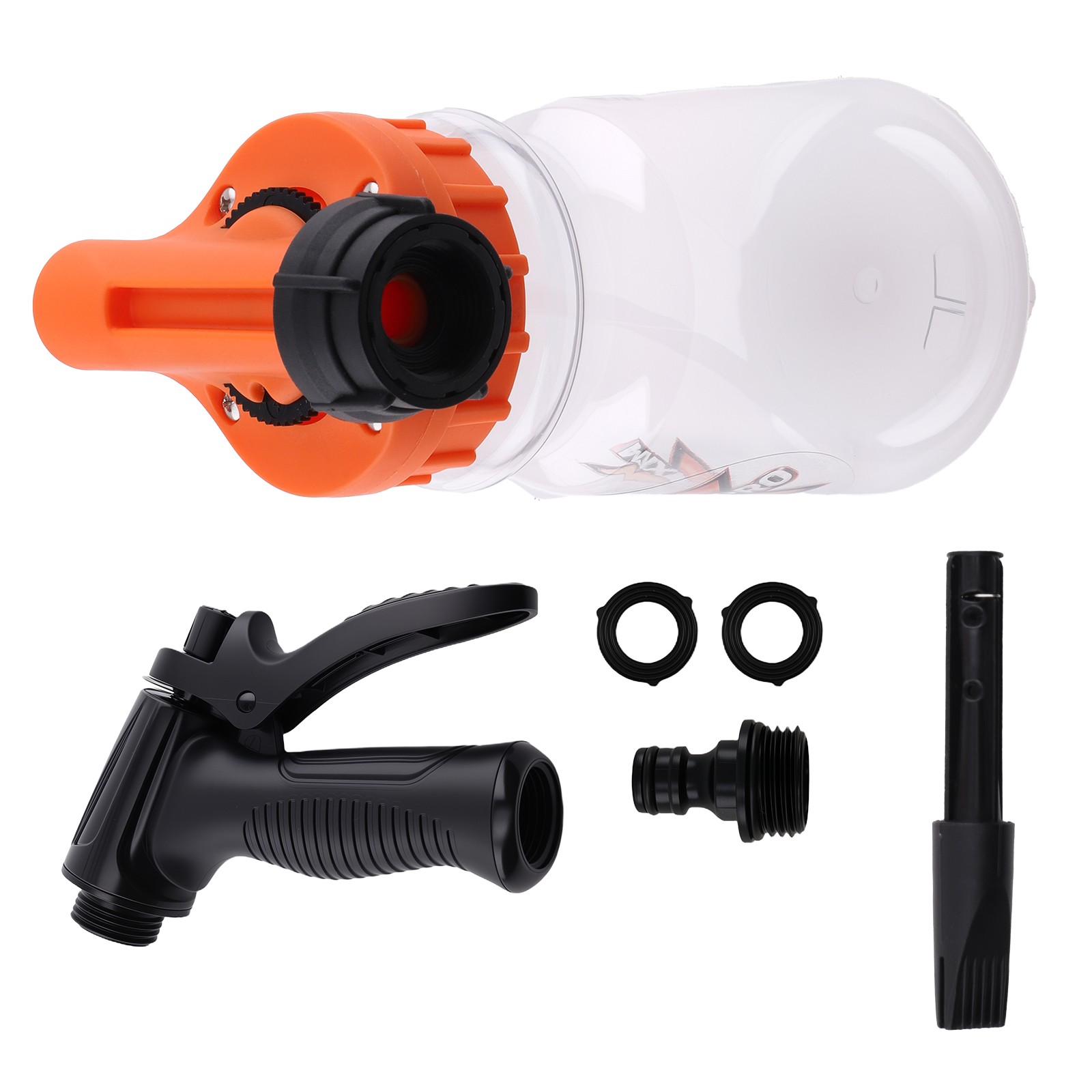 1L Snow Foam Lance Cannon for Car Wash Adjustable Garden Hose Quick Connect