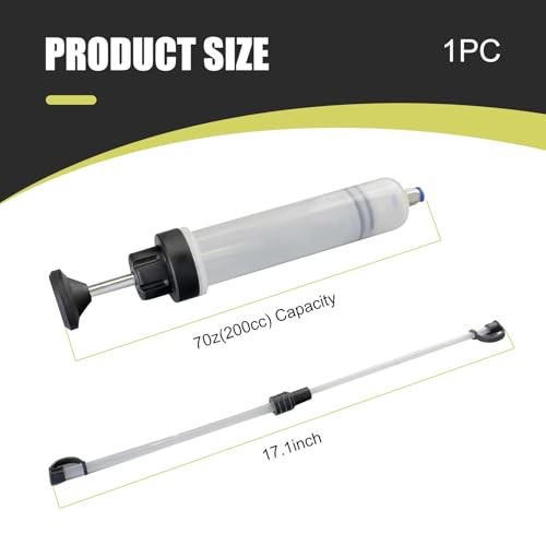 Car Fuel Extractor Pump, 200 CC Manual Oil Changer with Sealing Rubber Ring