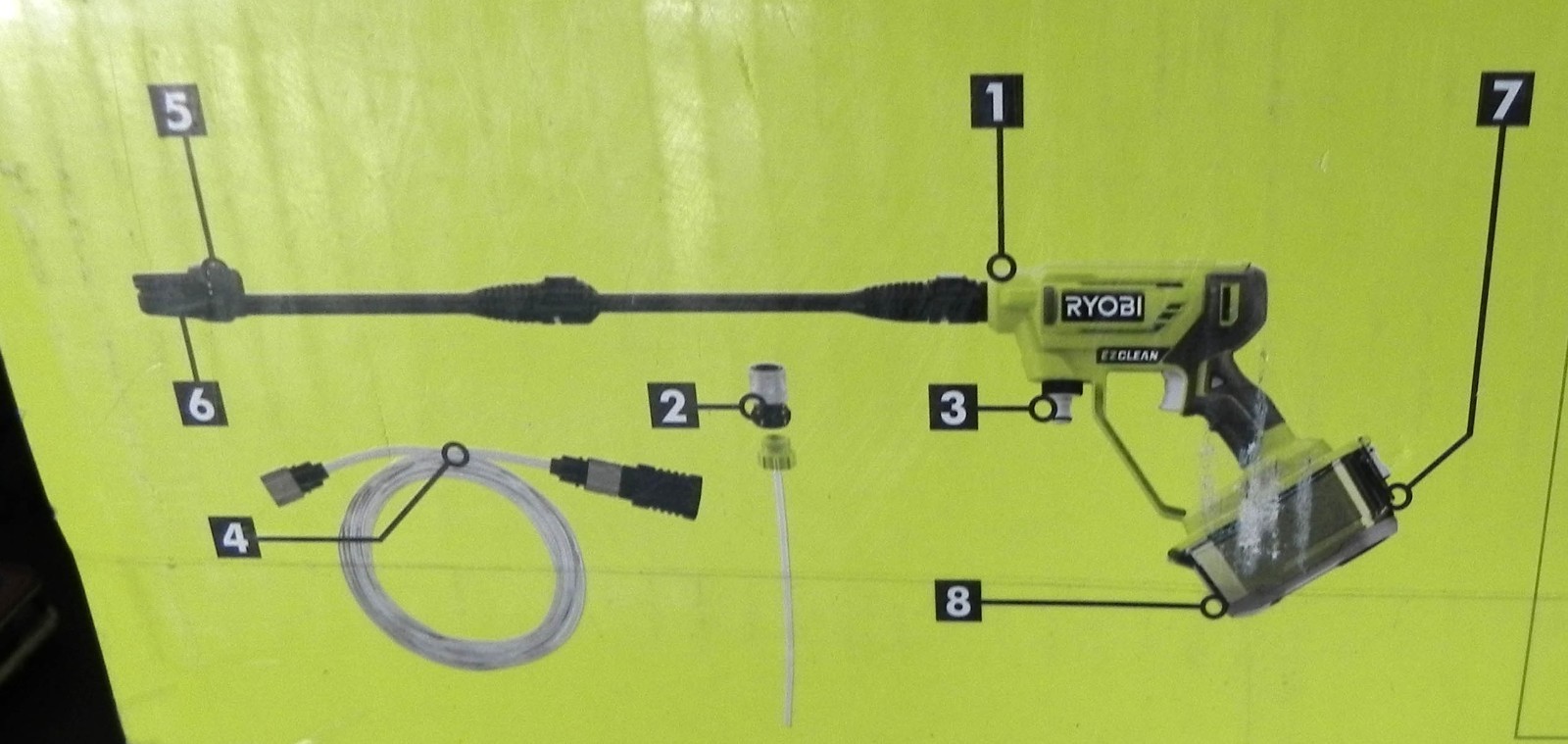Ryobi RY120350VNM Pressure Washer 18 volt cordless Use garden hose Tool only NIB