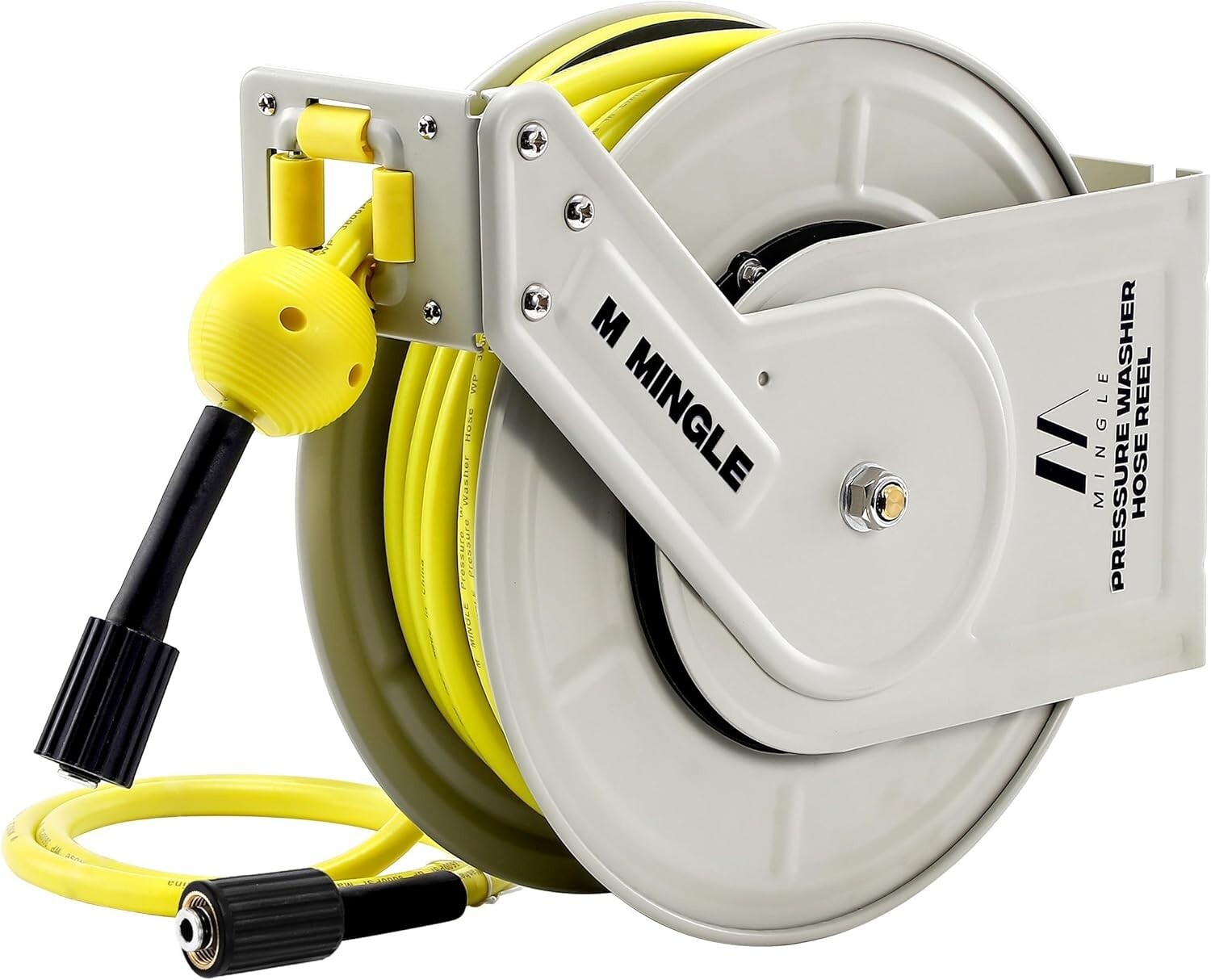 Professional 60ft Pressure Washer Hose Reel – Anti-Tangle and Wall Mounted