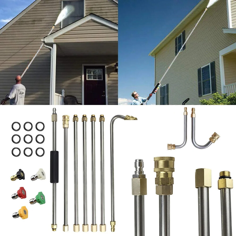 4000PSI High Pressure Washer Extension Wand Replace Lance Gutter Cleaner Nozzle