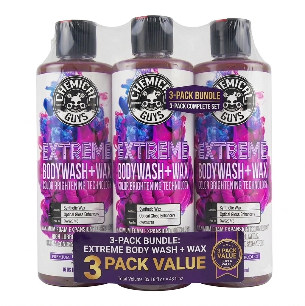 (3 Packs) Chemical Guys Extreme Body Car Wash & Wax with Color Brightening