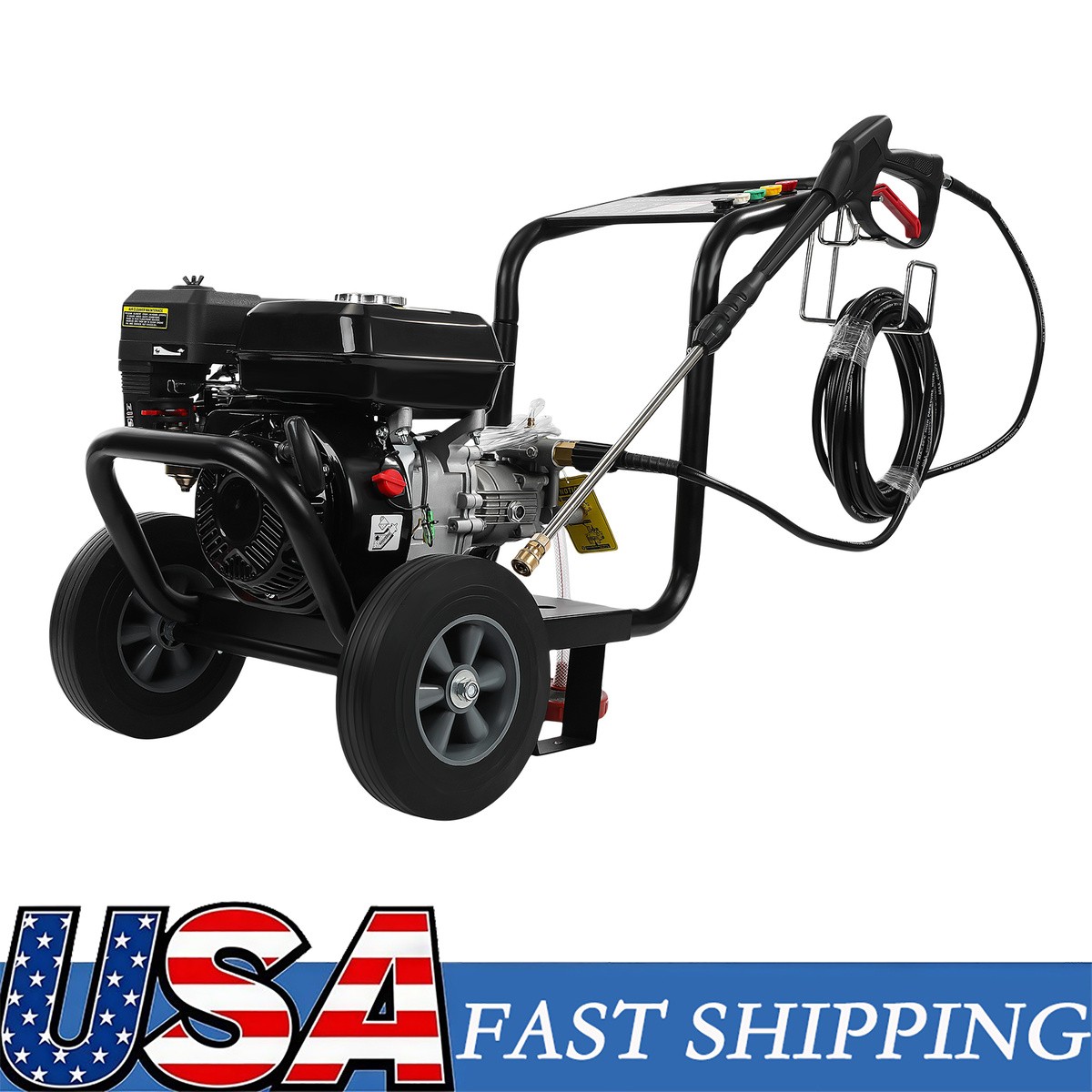 Gas Pressure Washer for Cars Fences 0.6L OIL CAPACITY 240 BAR Gas Powered 2.6GPM