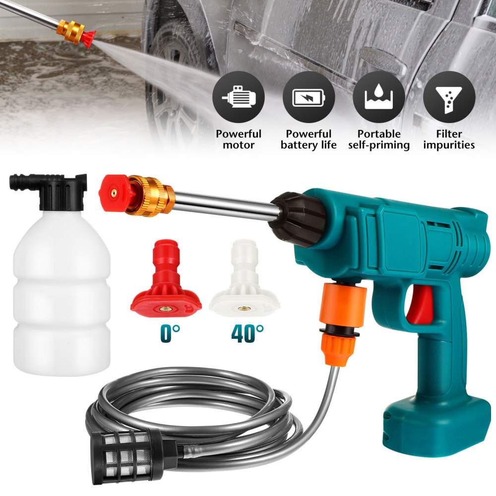 For Makita 18V Cordless High Pressure Washer Gun Set Water Car Jet Wash Cleaner