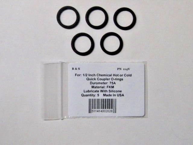 5 1/2″ Chemical, HOT or Cold Quick Coupler O-rings / R&S 114V / FKM Material
