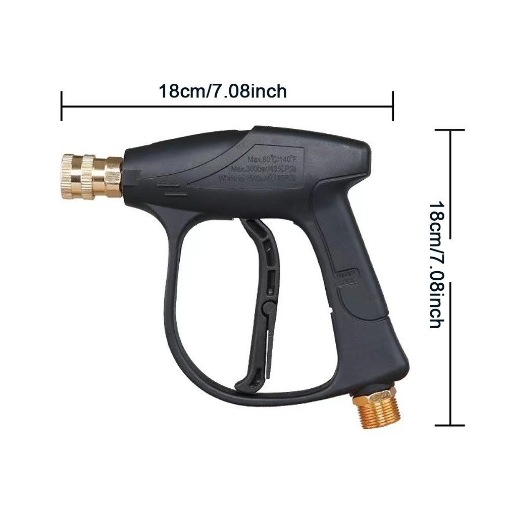 Foam Cannon Dual-Connector High Pressure Washer Double Tip w/Water Gun+7 Nozzles