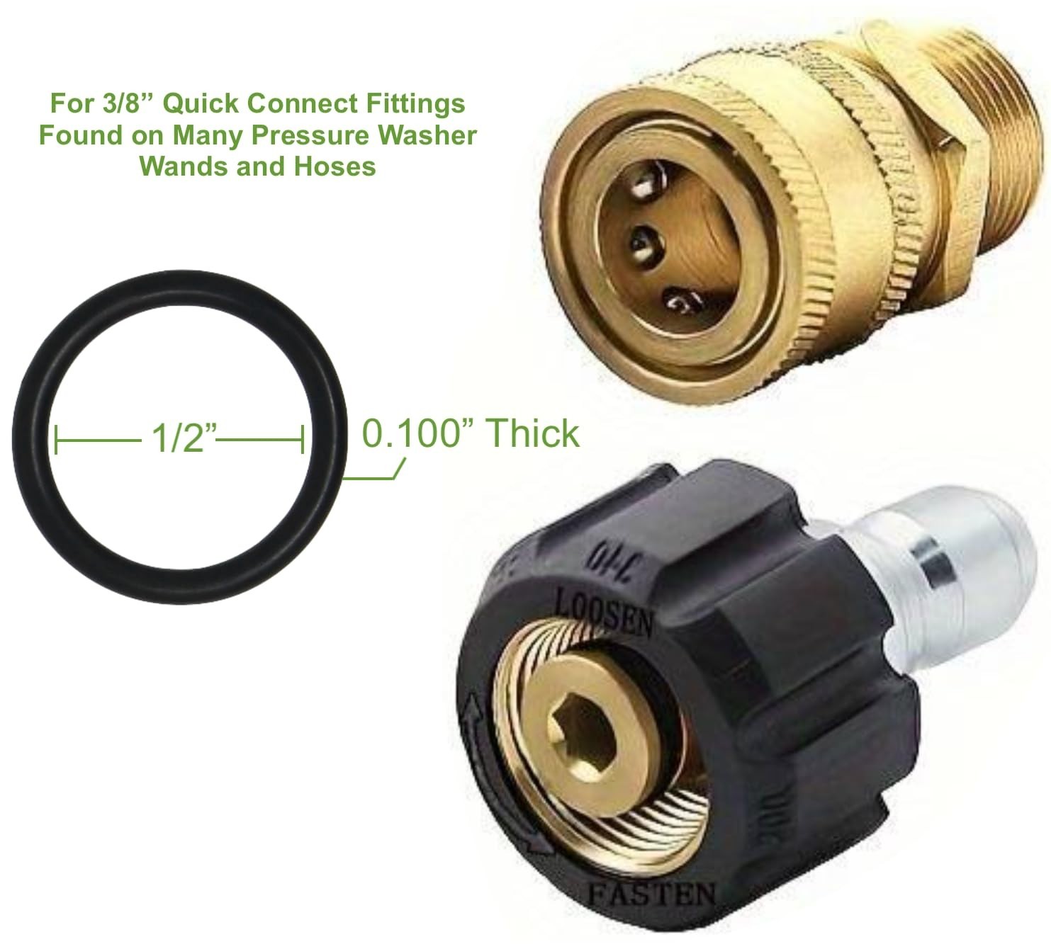 Professional-Grade O-Rings for Power Washers – 24-Pack, 1/2″ ID & 400°F Rated