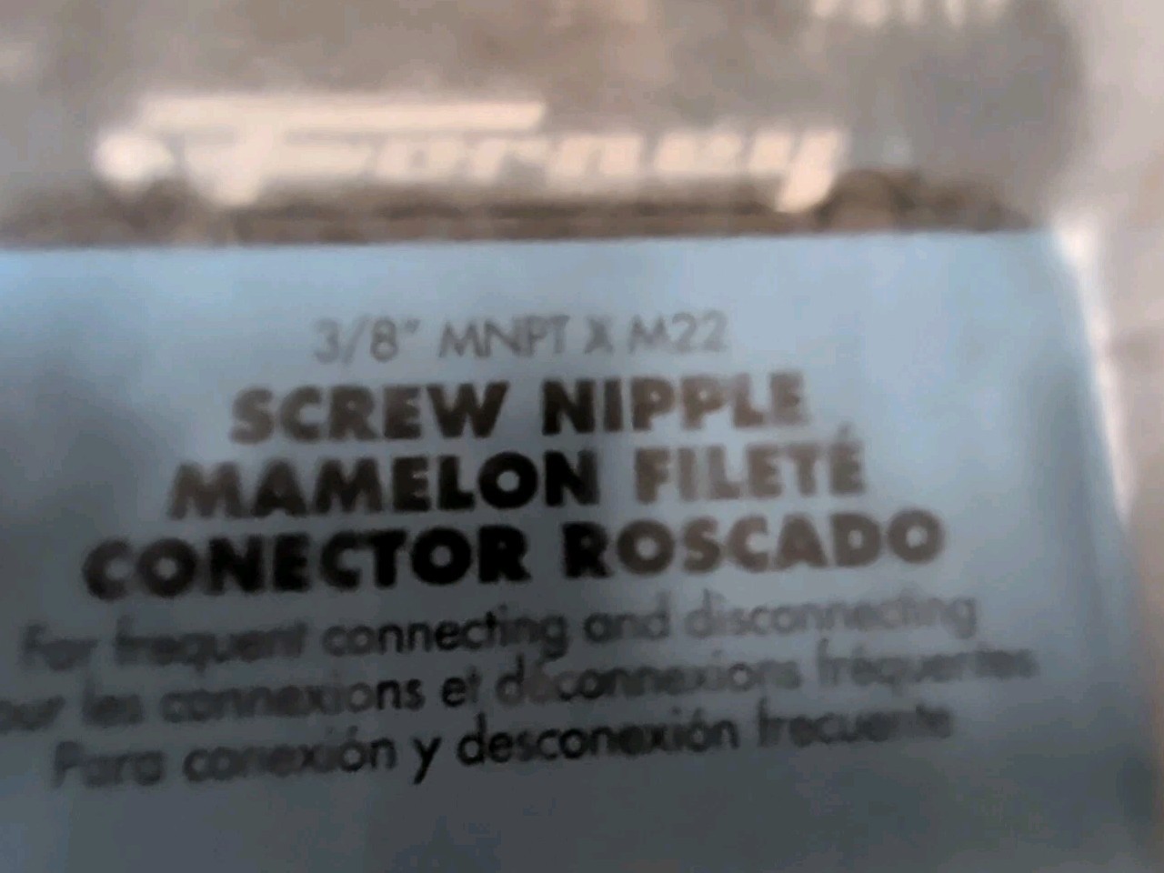 Forney Pressure Washer FITTING Screw Nipple 75117