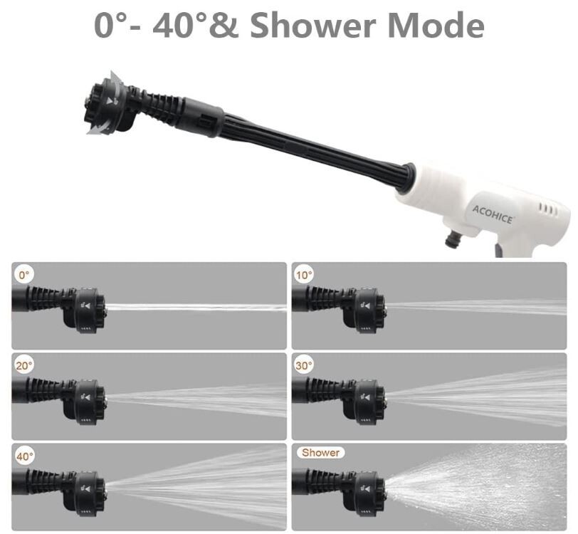 NEW! Cordless Pressure Washer with 2 Battery, 6-in-1 Soap Nozzle Mobile, 400psi
