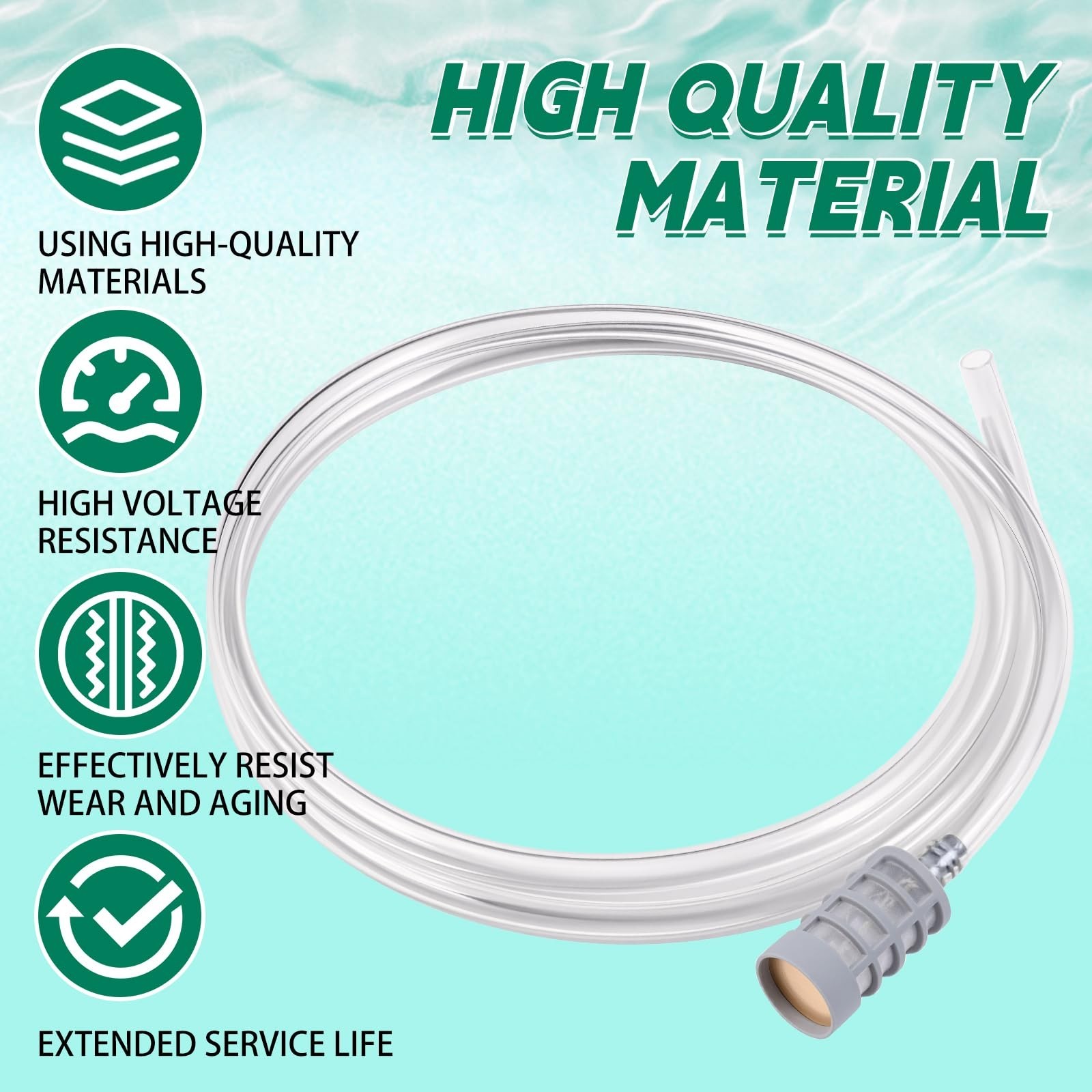Pressure Washer Siphon Hose – 2 Pack, Soap Chemical Injector Tubing with Filter