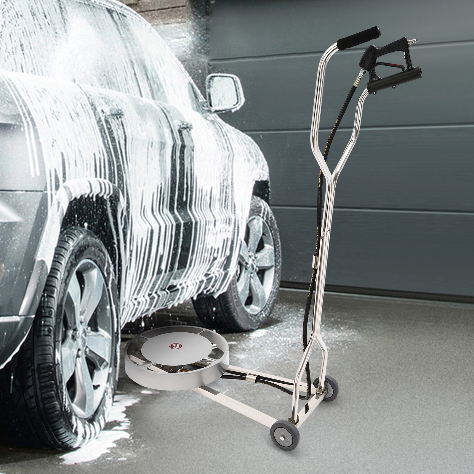 20″ Pressure Washer Undercarriage Cleaner Under Car Chassis Cleaner Dual Handles