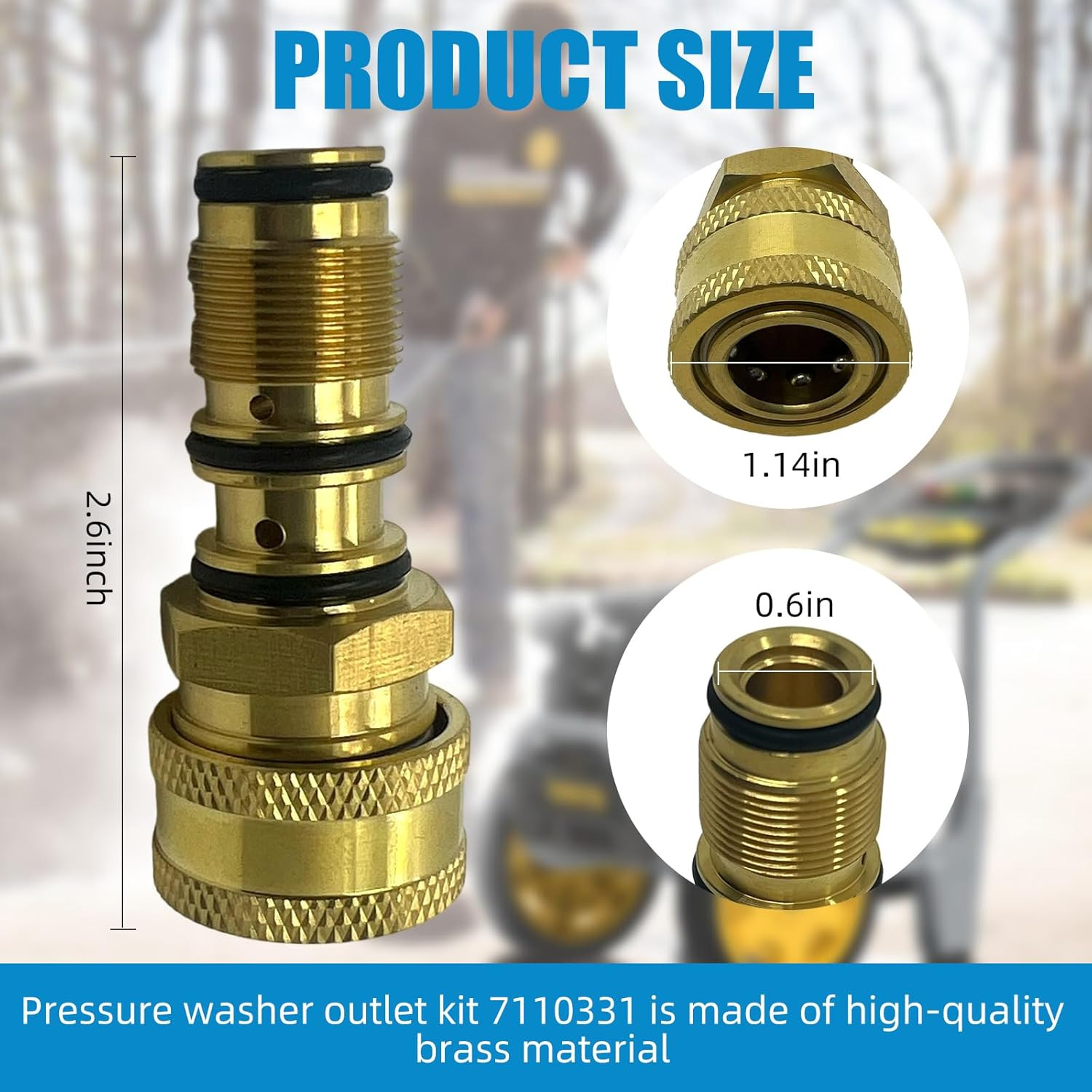 High Pressure Washer Pumps Replacement Water Outlet Kit Fitting with Pre-Install