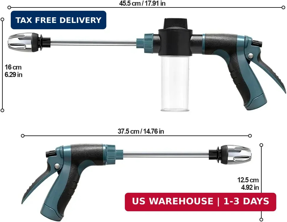 High Pressure Soap Sprayer for Garden Hose, Foam Gun Car Wash Sprayer with 3.5oz