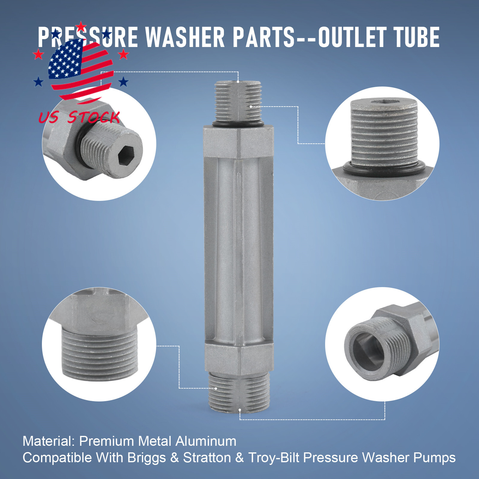 Power Pressure Washer Pump Replace 190589GS 190634GS 201497GS WATER OUTLET TUBE