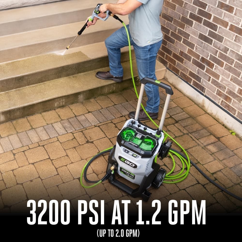 Electric Pressure Washer 3200 PSI Gray EGO Power+ HPW3200 Battery Charger